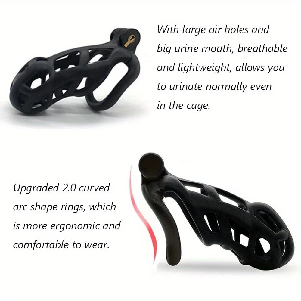 Nylon Resin Breathable Chastity Cage (All Sizes)