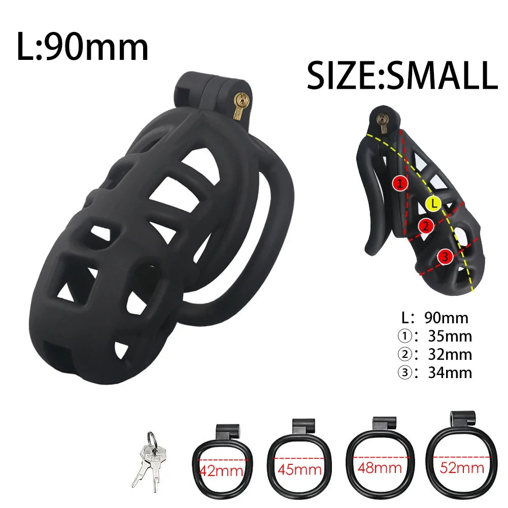 Erotic Urethral Lock Male Chastity Cage (All Sizes)