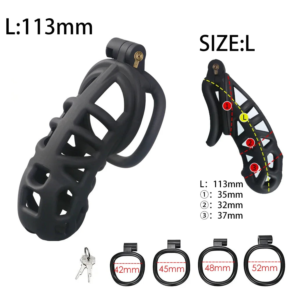 Erotic Urethral Lock Male Chastity Cage (All Sizes)