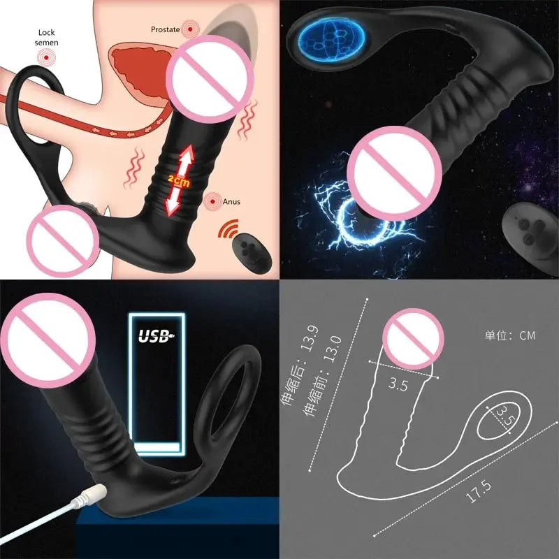 Wearable Insertion Butt Plug With Remote Controlled Vibrational Modes