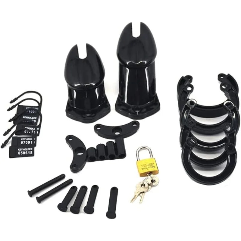 Plastic Chastity Cage with Penis Ring (All Sizes)