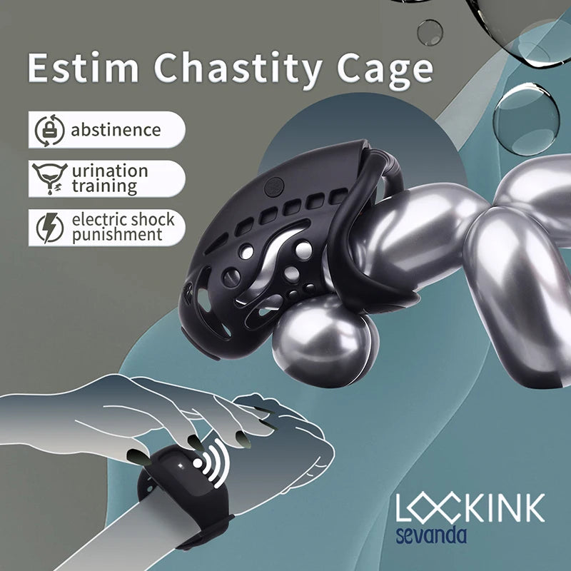 Wireless Remote Control and Punish Chastity Cage for Remote Couple Play