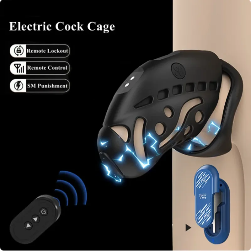 Wireless Remote Control and Punish Chastity Cage for Remote Couple Play