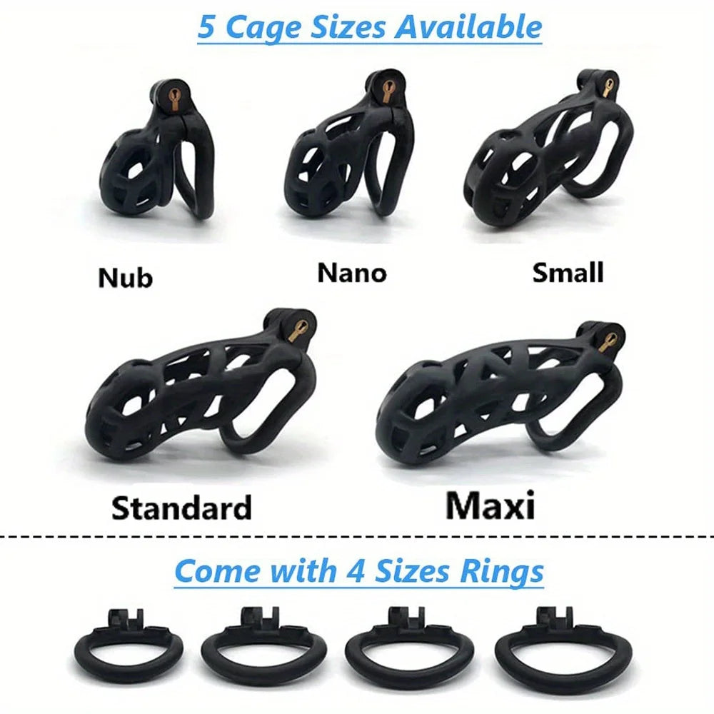 Nylon Resin Breathable Chastity Cage (All Sizes)