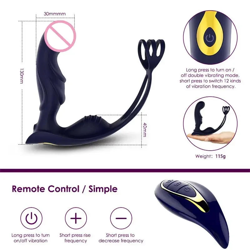 Wearable Insertion Butt Plug With Remote Controlled Vibrational Modes