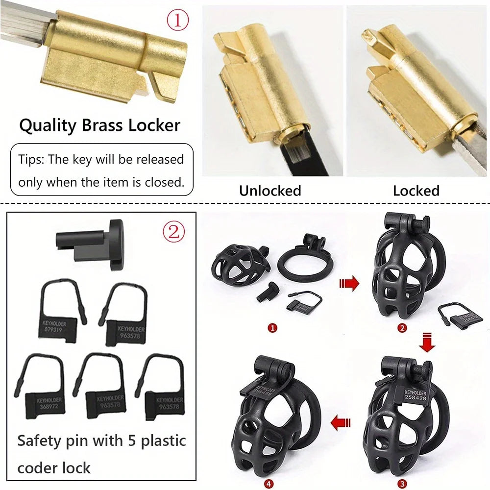 Nylon Resin Breathable Chastity Cage (All Sizes)