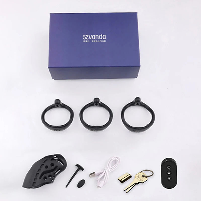 Wireless Remote Control and Punish Chastity Cage for Remote Couple Play