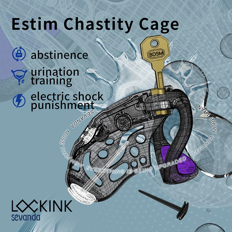Wireless Remote Control and Punish Chastity Cage for Remote Couple Play